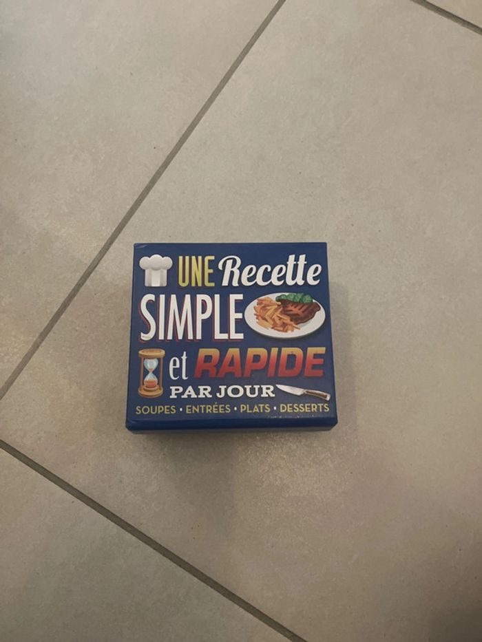 Livre une recette simple et rapide par jour