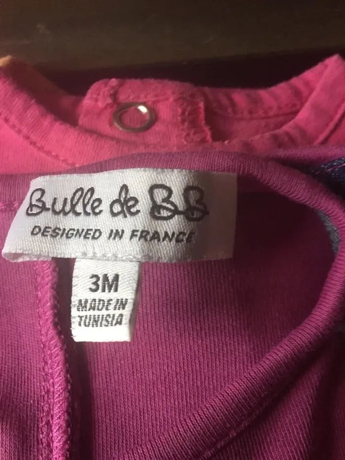 T-shirt framboise Bulle de BB 3M - photo numéro 5