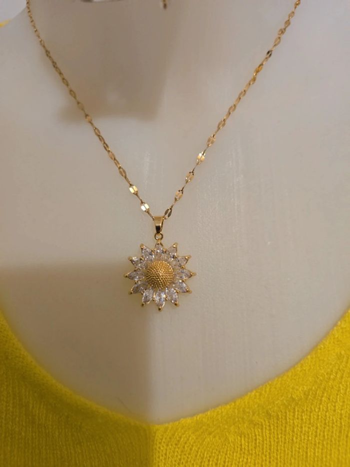 Magnifique ensemble bijoux neuf acier inoxydable - photo numéro 2