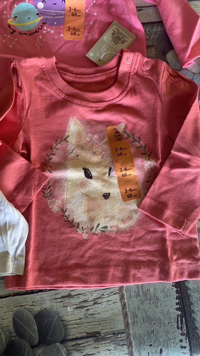 Lot de 5 tee shirt manches longues Primark - photo numéro 3