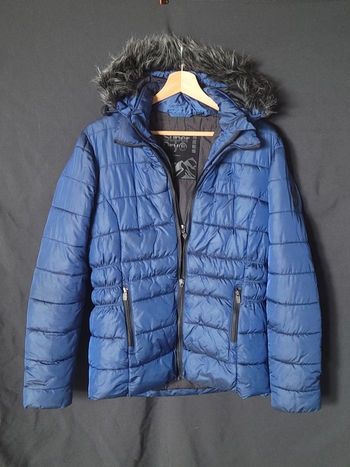 Superdry • Doudoune femme bleu marine • Taille 38 • Capuche amovible & fourrure • Excellent état