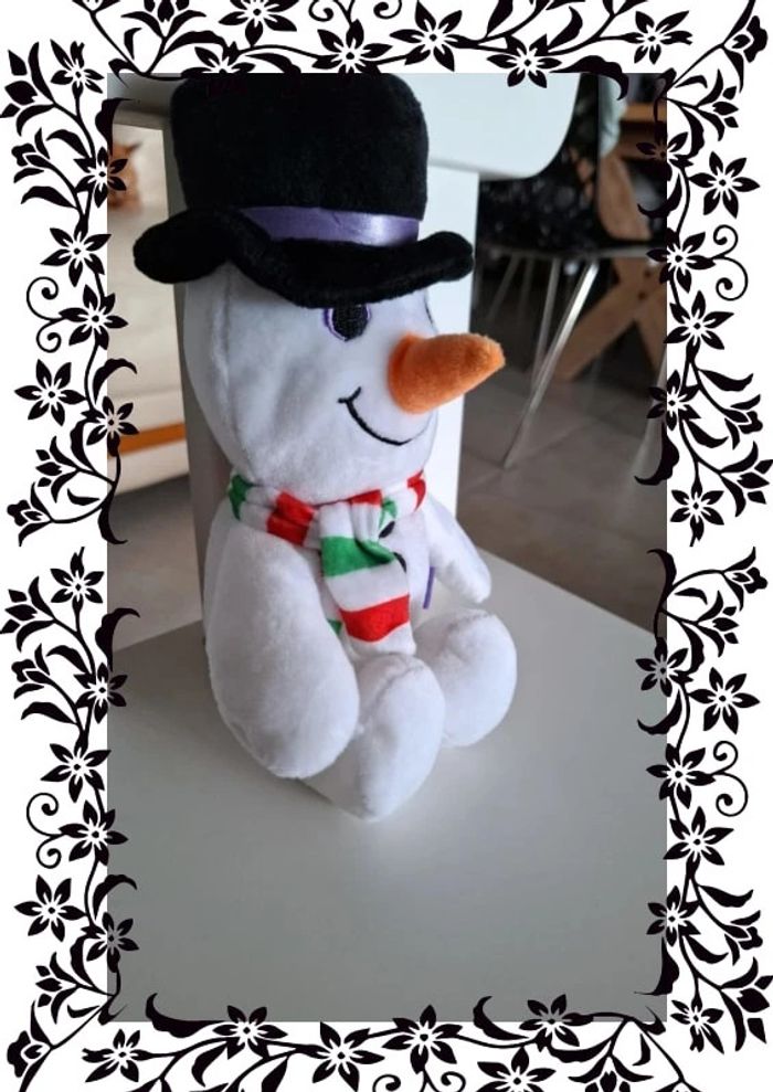 Peluche bonhomme de neige - photo numéro 2