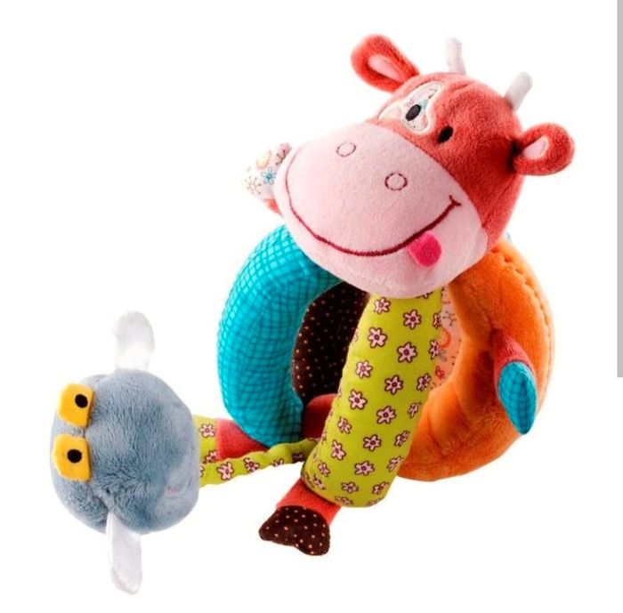 💖 Jouet peluche doudou éducatif hochet a poignées vache Vicky Lilliputiens 💖 #emyfleury_jouets