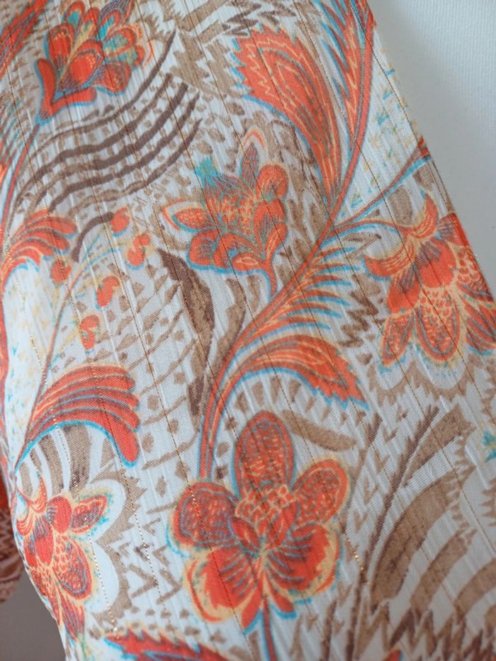 Robe fluide cache-coeur Flamant Rose taille M 38 - photo numéro 8