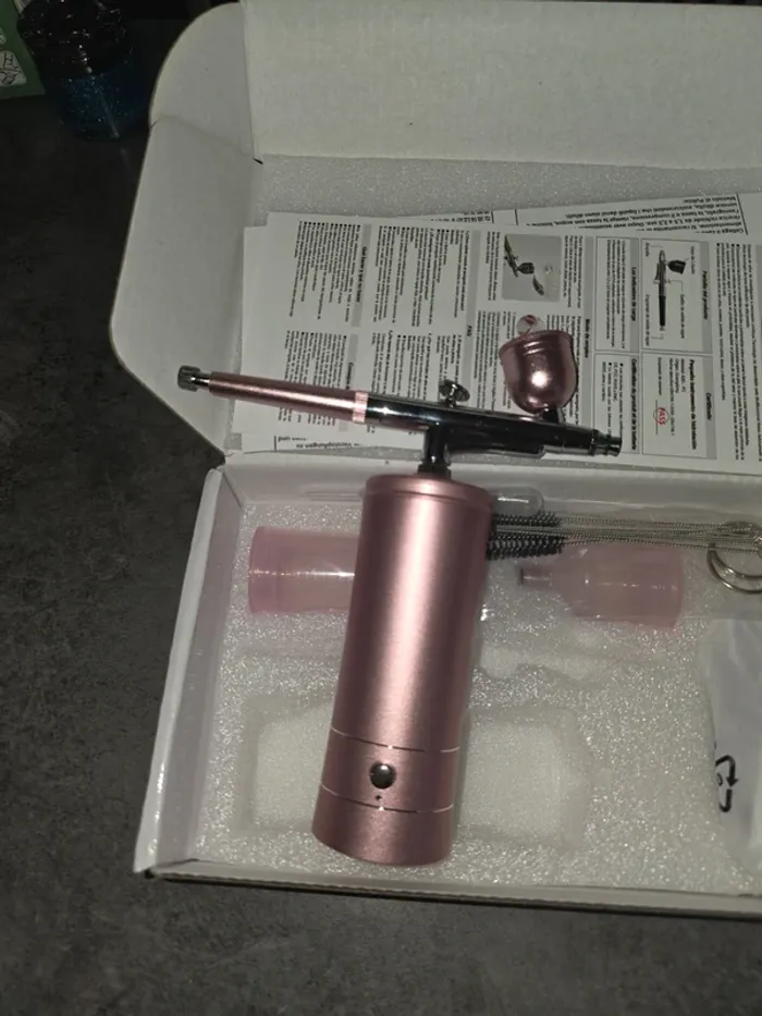 [NEUF] Aerographe airbrush manucure peinture rose - photo numéro 2