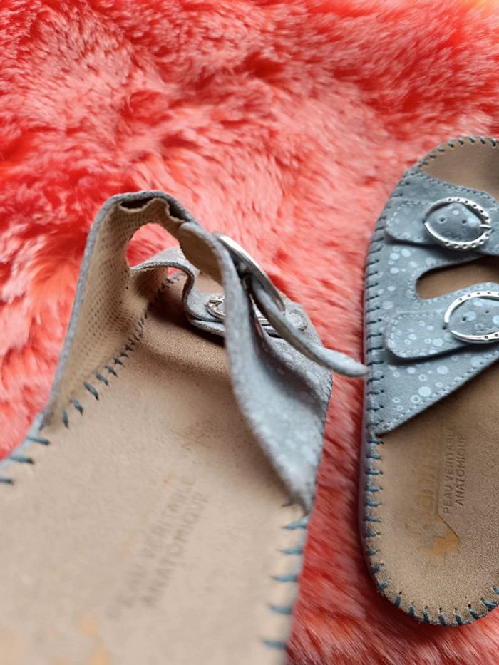 Mules en Cuir Nubuck P. 37 Saniflex - photo numéro 15