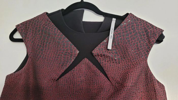 Robe écaille bordeaux et noire Cop copine 36 neuve - photo numéro 2