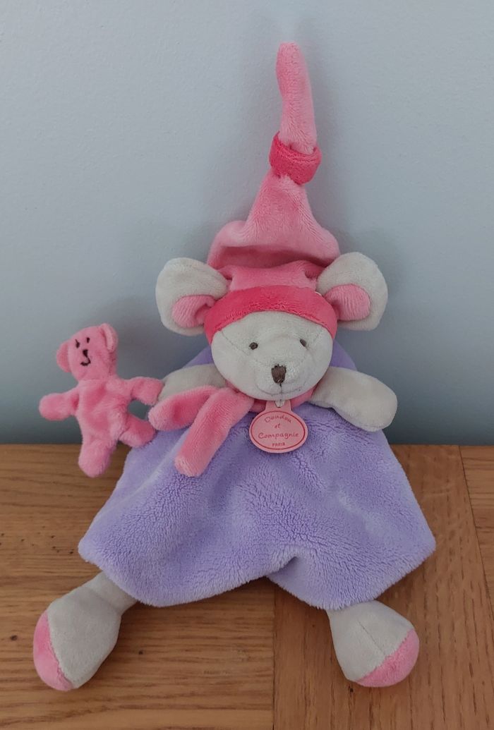 Doudou souris avec son nounours - Doudou et Compagnie