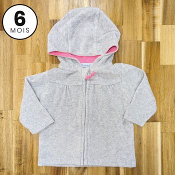 Veste / Gilet polaire gris et rose