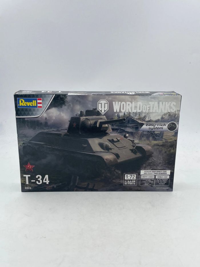 Maquette char militaire Revell World Of Tanks T-34 1:72 neuf