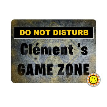 Plaque prénom ados  aluminium personnalisée 15x20 cm