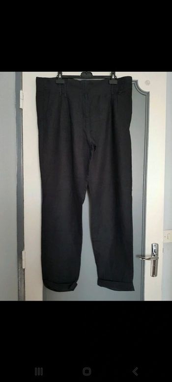 Pantalon noir en lin