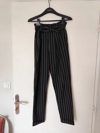 Pantalon miss avant première 18 ans à rayures ceinture intégrée