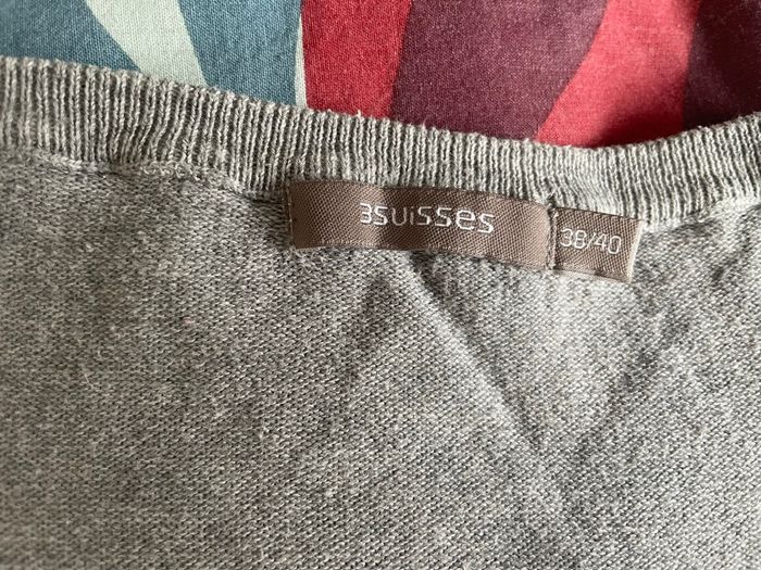 Pull gris noeud taille 38/40 - photo numéro 2