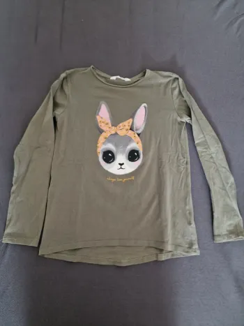 T-shirt manches longues lapin 🐰 h&m 10 ans