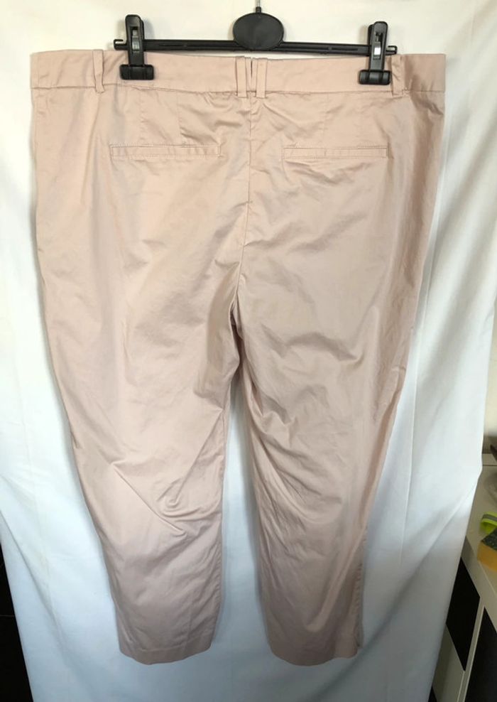 Pantalon de ville rose pâle satiné H&M bon état taille 48 - photo numéro 3