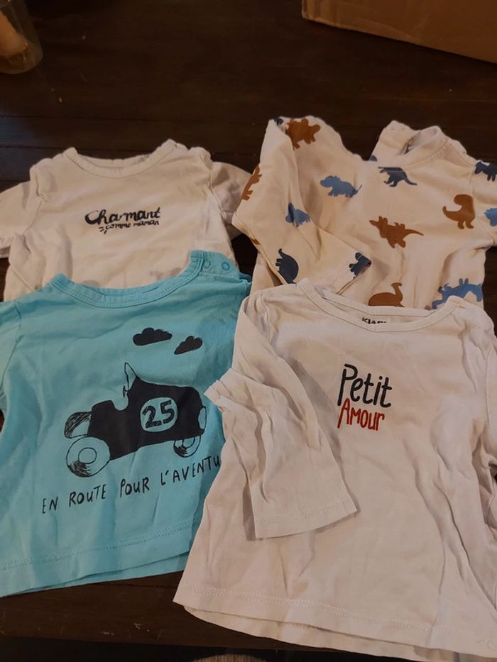 Lot 5 tee shirt 3 mois - photo numéro 2