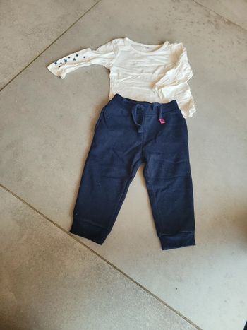 Lot ensemble hiver pantalon jogging haut manche longue 74 cm bébé fille