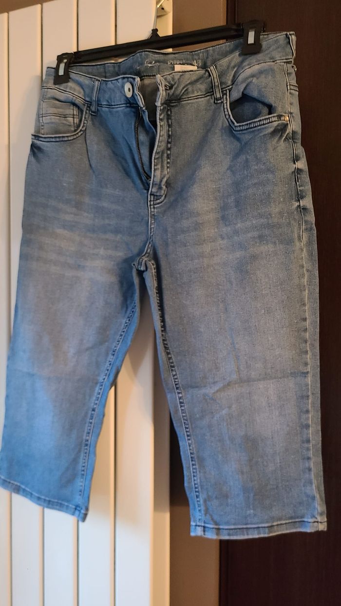 Jeans pantacourt femme