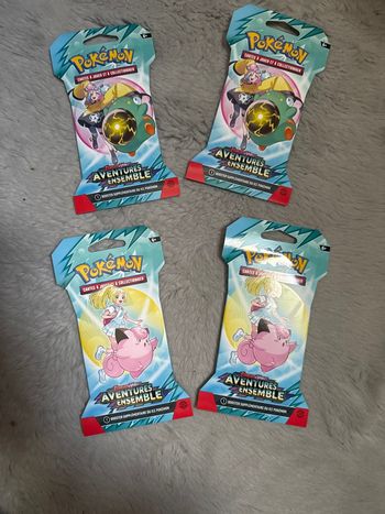 Lot 4 booster Pokémon aventures ensemble 