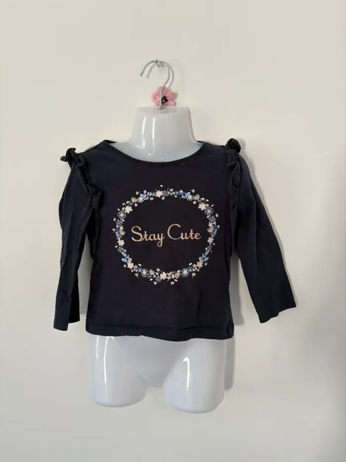 👕 T-shirt bleu marine Eldys - Taille 3 ans (98 cm) 💙