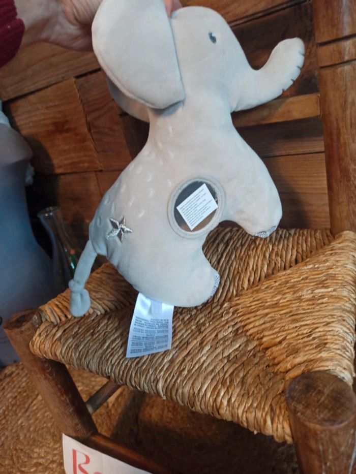 Peluche éléphant mots d'enfants tbe - photo numéro 3