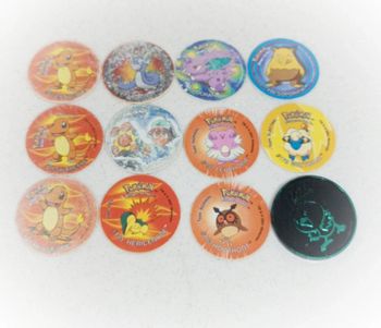 Pog pokémon Taz 50 51 tazo 66 2 80 36 13 83 67 caps Sacha minidrago leuphorie Salamèche soporifik