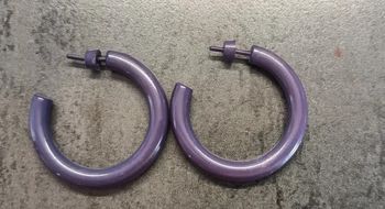 Boucles d'oreilles créoles fantaisie Vintage 80