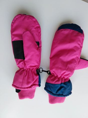 Gant / moufle rose/ bleu marine de ski T 14 ans