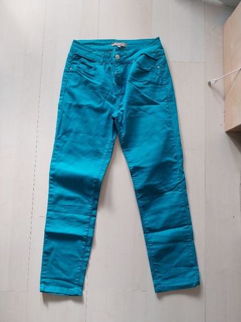 Pantacourt femme bleu électrique