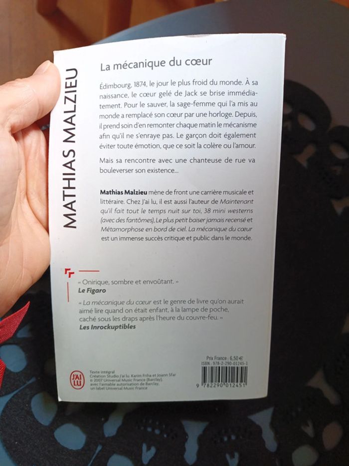 Livre roman La Mécanique du cœur - photo numéro 3