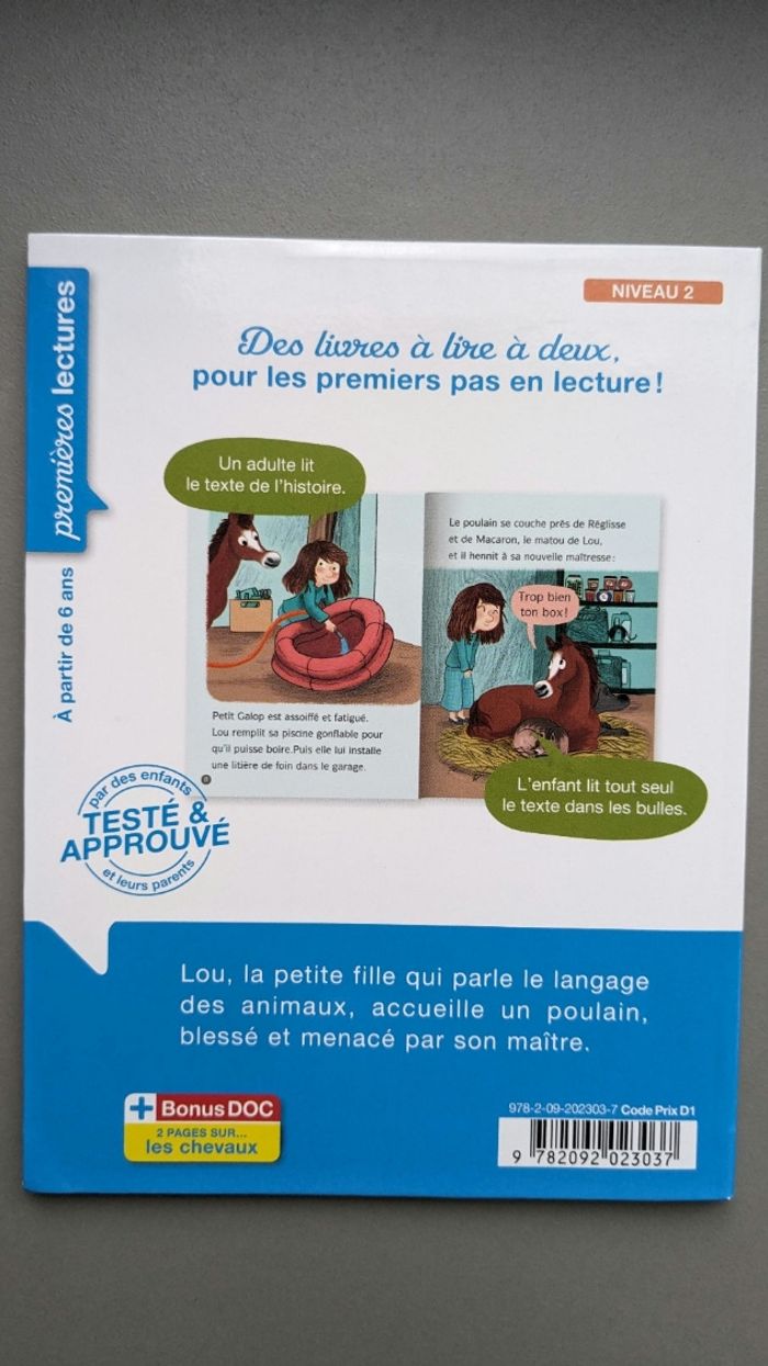animaux de Lou. Vol Petit Galop ! Premières lectures Niveau 2 Nathan - photo numéro 2