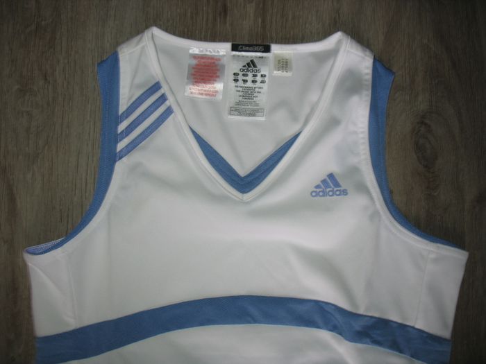 DÉBARDEUR BLANC ET BLEU FILLE "ADIDAS" 16 ANS - n°03 - photo numéro 3