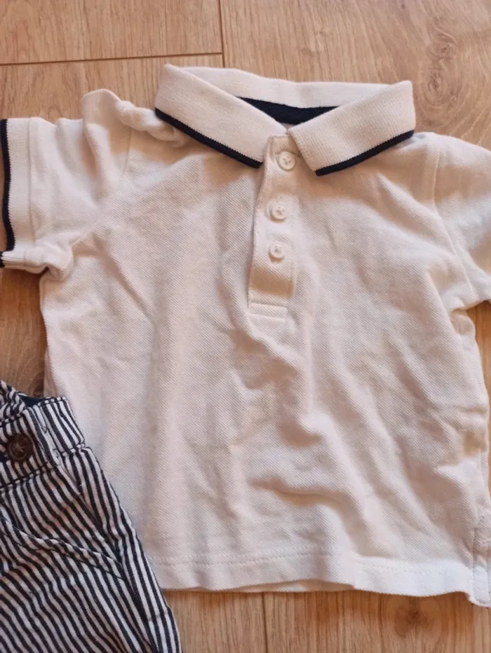 Ensemble salopette short et polo - photo numéro 3