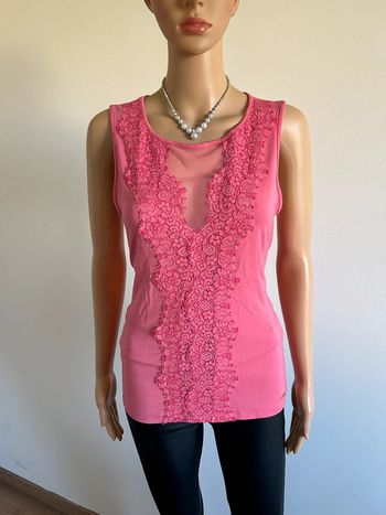 Débardeur rose avec dentelle Morgan taille M jamais porté