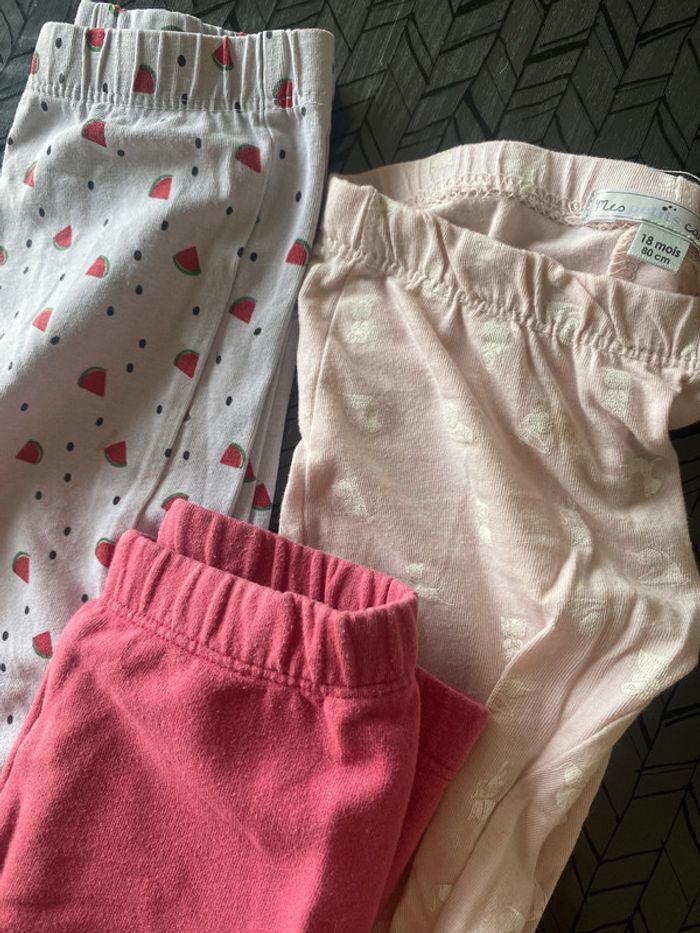 3 leggings bébé – 18 mois - photo numéro 2
