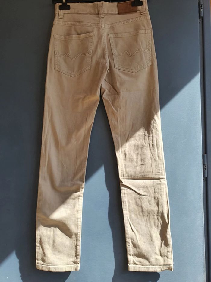 Pantalon jeans beige Bizzbee S 36 - photo numéro 2