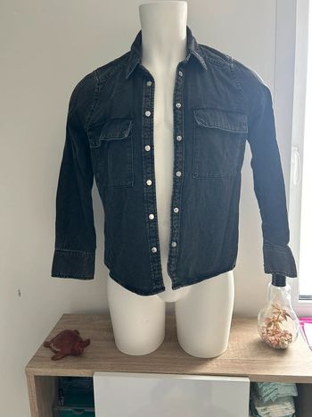 Très jolie veste légère femme jean anthracite