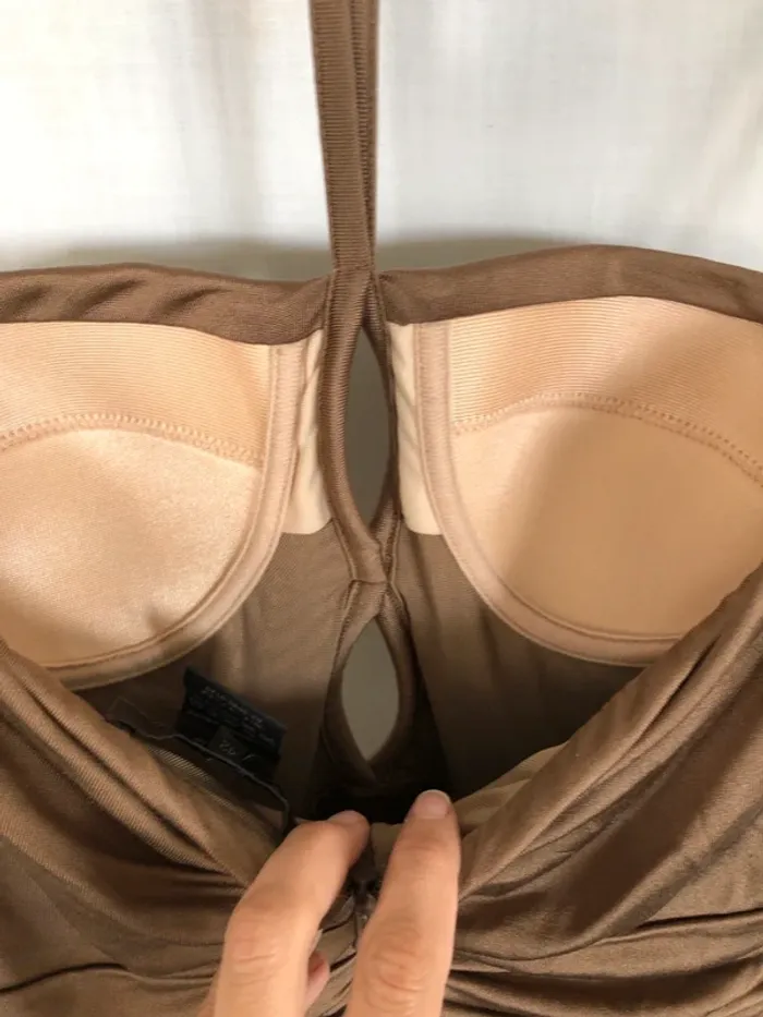 Robe bustier maxi couleur bronze taille 38 Pianoforte di Max Mara très bon état - photo numéro 13