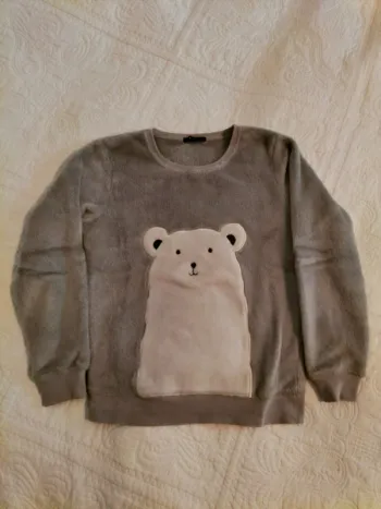 Sweat tout doux - gris - Kiabi - 10 ans