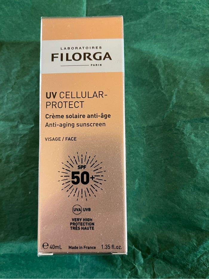 filorga creme solaire anti age visage, spf 50, neuve, 40ml