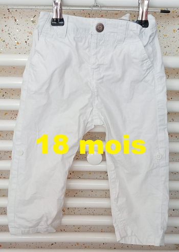 Pantalon blanc Tex Taille 18 mois