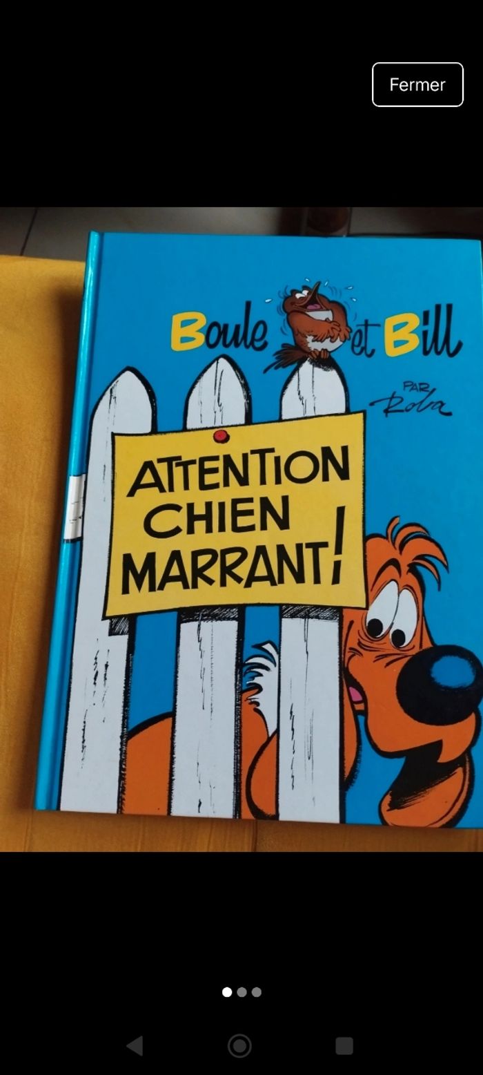 Bd Boule et Bill "attention chien marrant!"