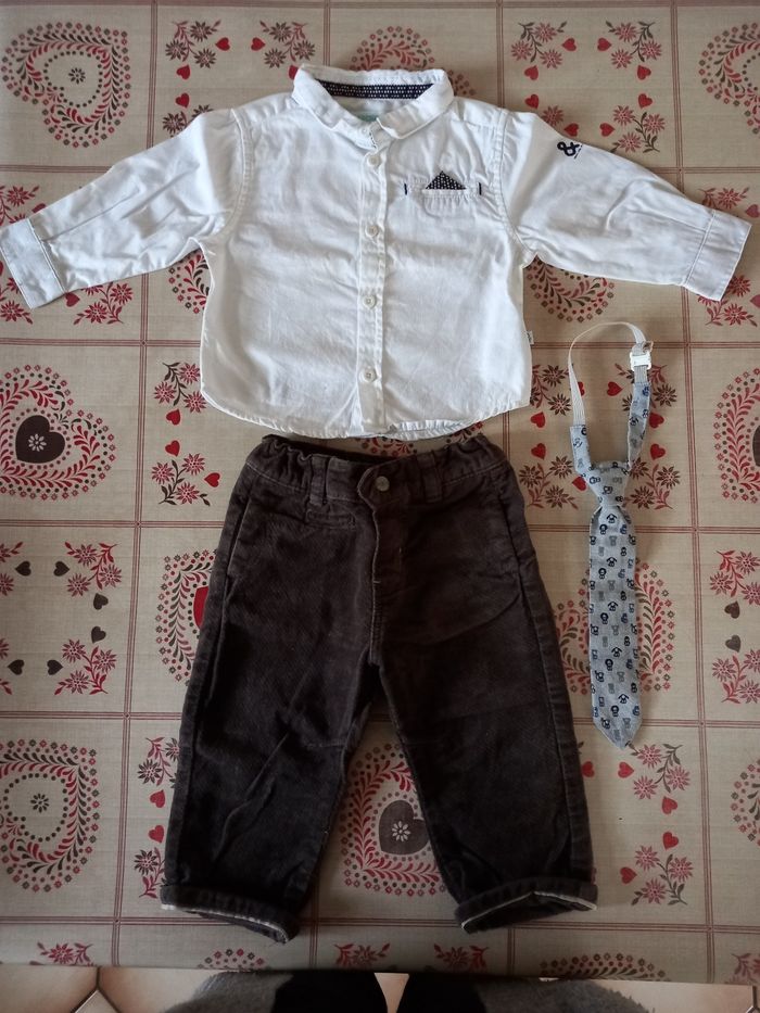 Ensemble chemise pantalon cravate
