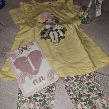 Ensemble bébé fille 12 mois Legging et t-shirt