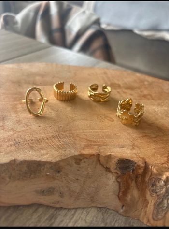 Lot de bague en acier inoxydable