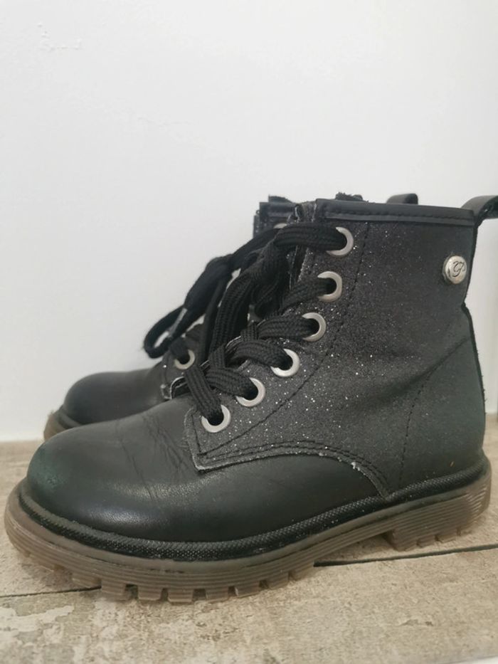 🌸Bottine noir pailleté taille24