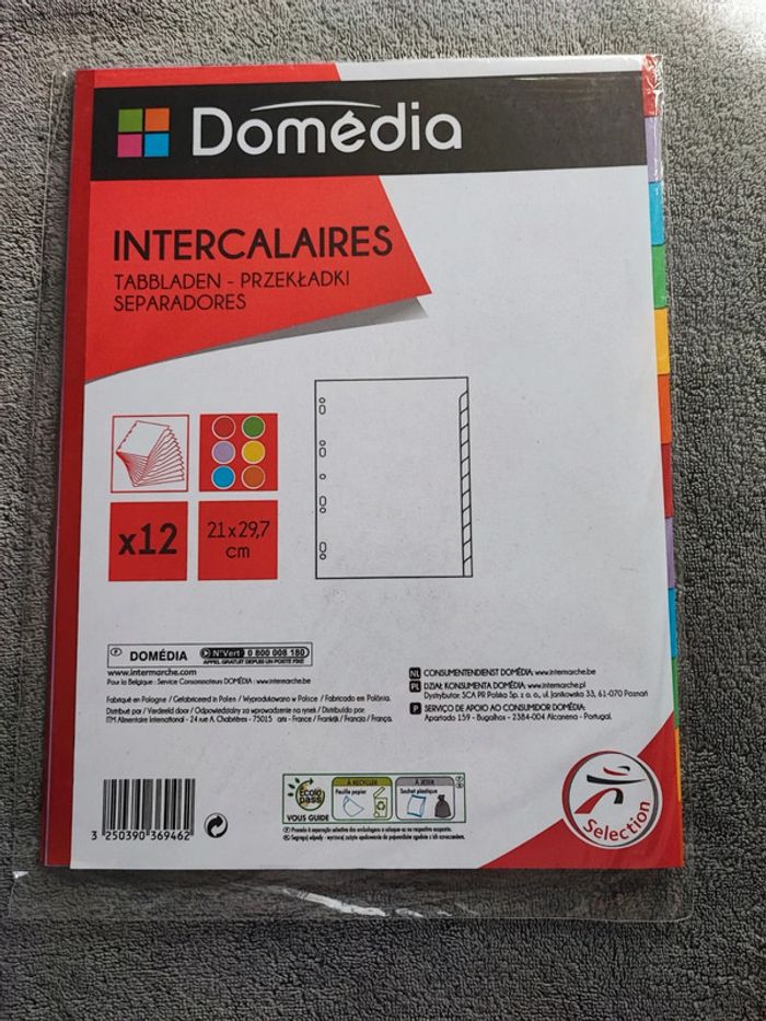 12 intercalaires Domedia