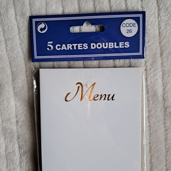 3 Lots de 5 cartes Menu - photo numéro 2