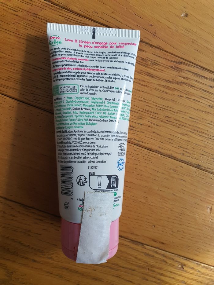 Crème de change Love & Green bio 100mL x 6 tubes - photo numéro 2